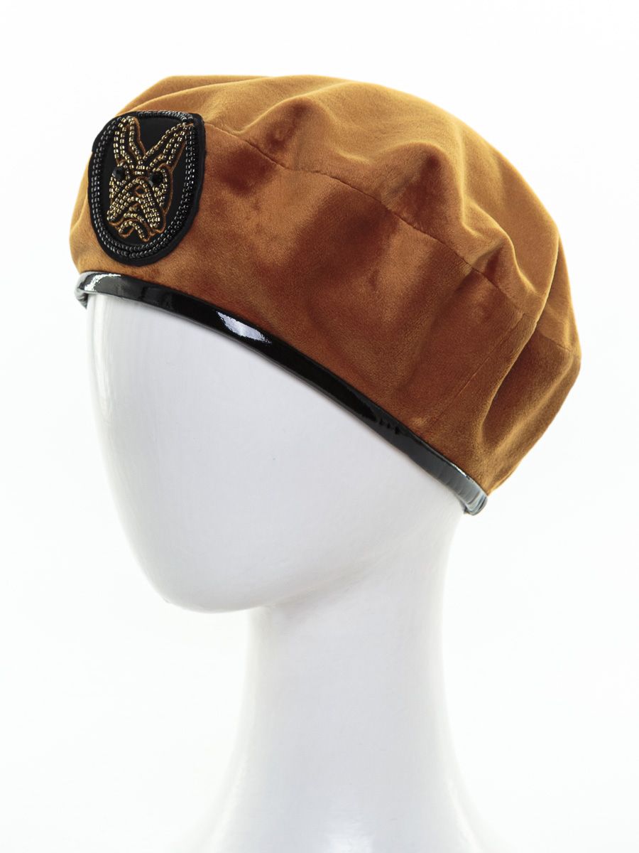 Диор шеврон бульдог берет велюр на тр.п. рыжий р-р 54-55