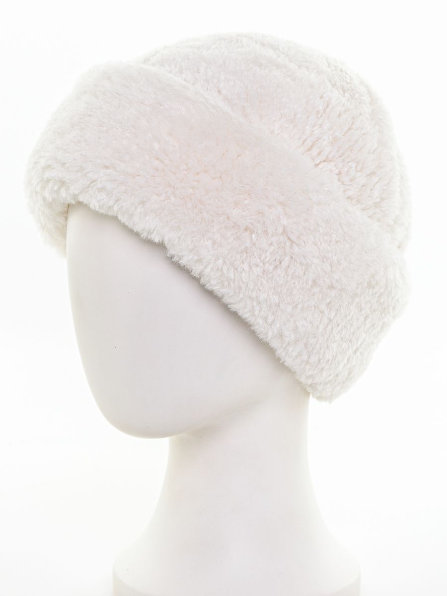 Алиса шапка экомех Альпака на фл.п. белый