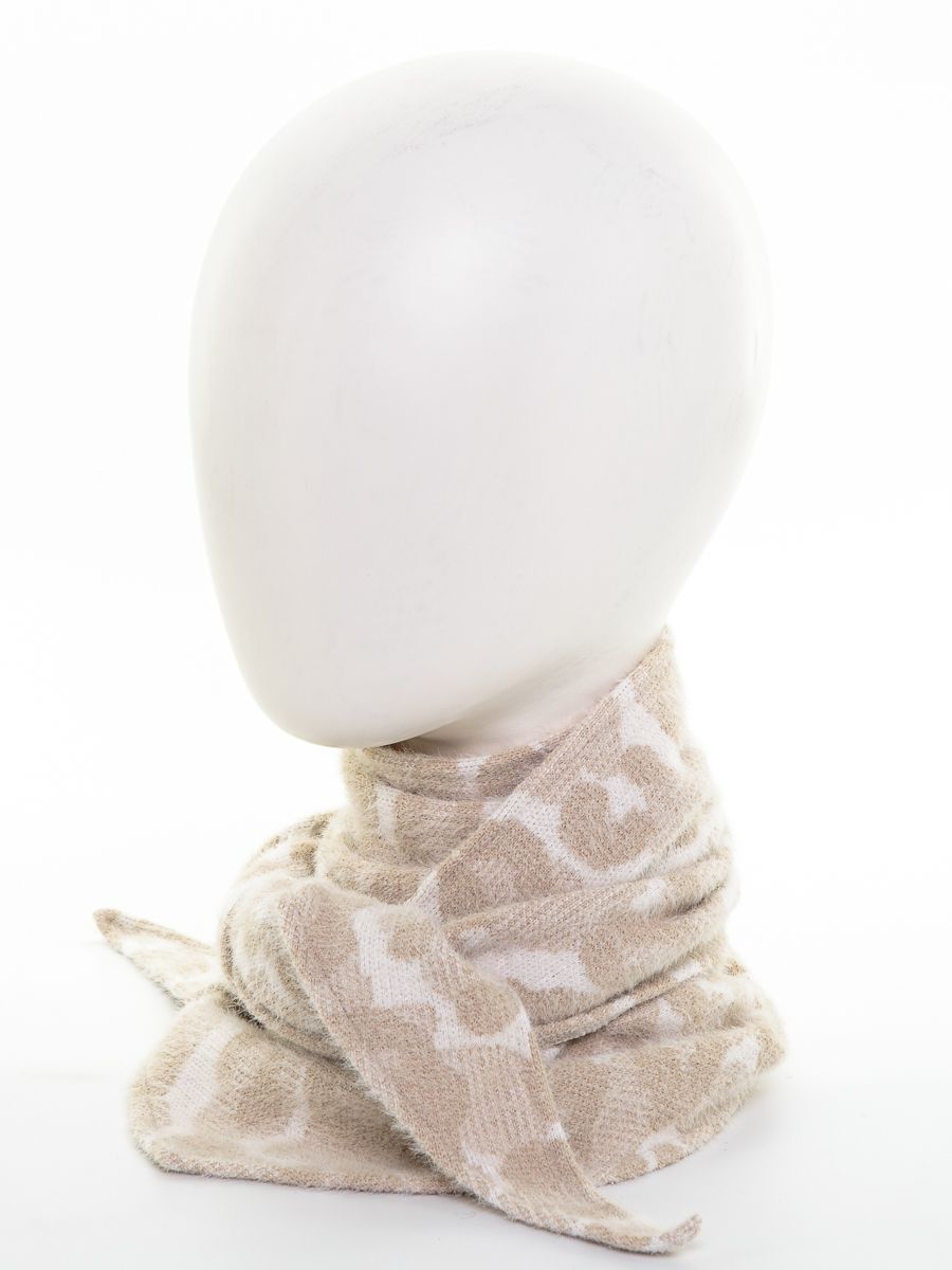 Косынка 015 трикотаж Ягуар бежево-молочный