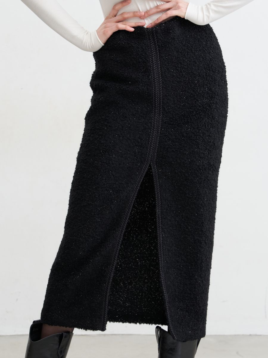 Монро юбка шерсть букле люрекс черный р-р 44-46