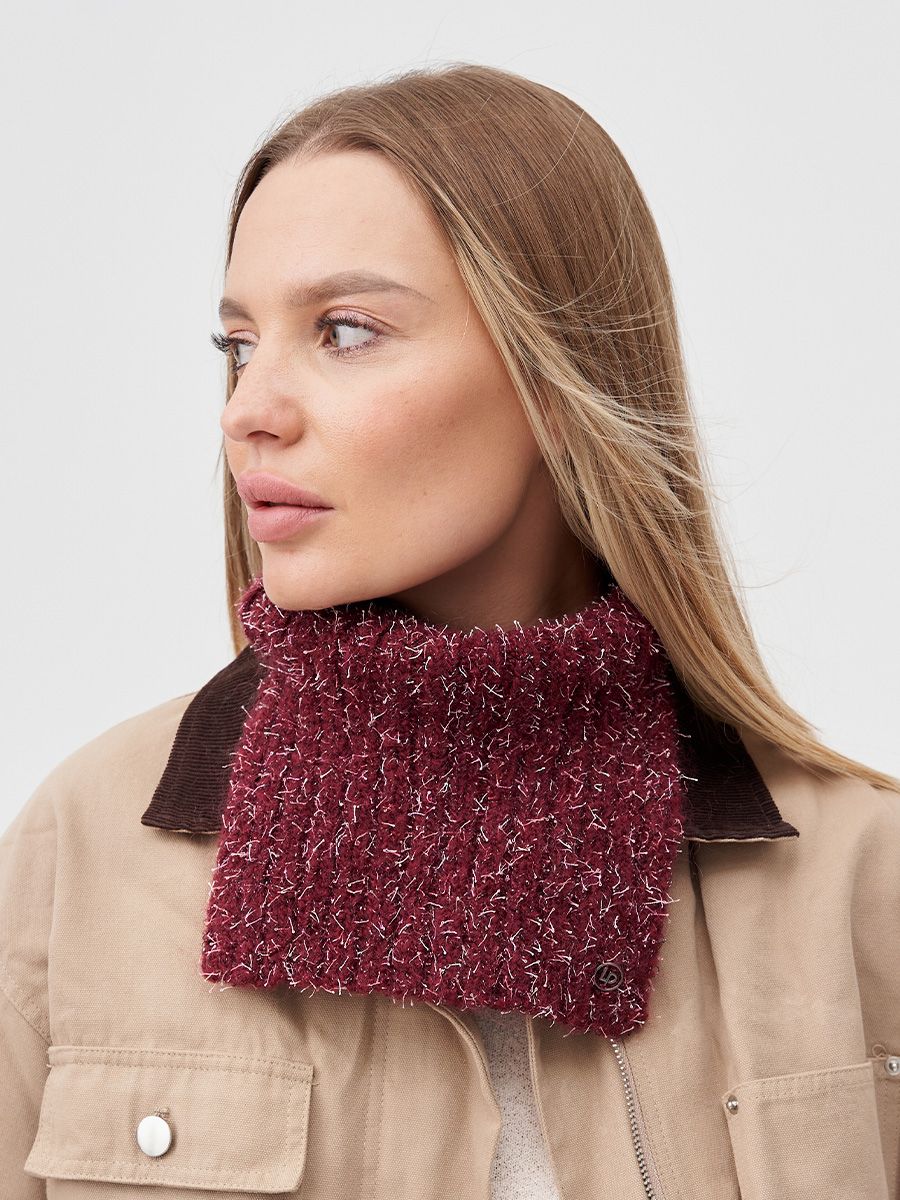 Хелен снуд метелица бордовый