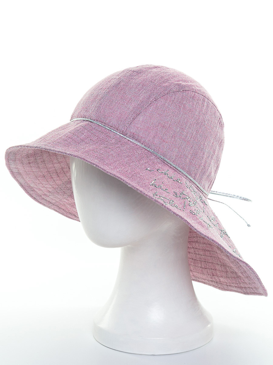 Стиль росчерк 2 шляпа лен розовый меланж