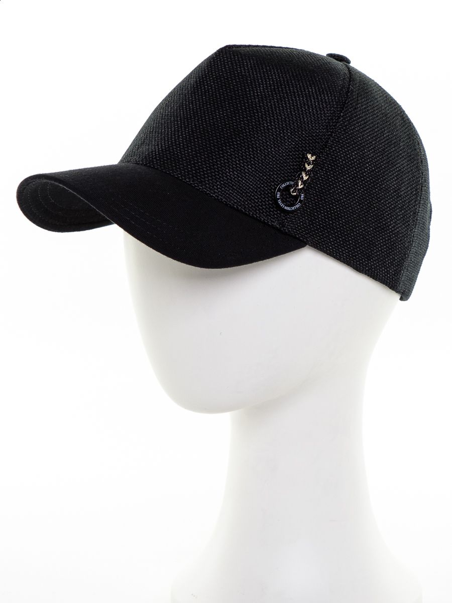 LP шайба бейсболка 009/У рогожка черный + cotton черный