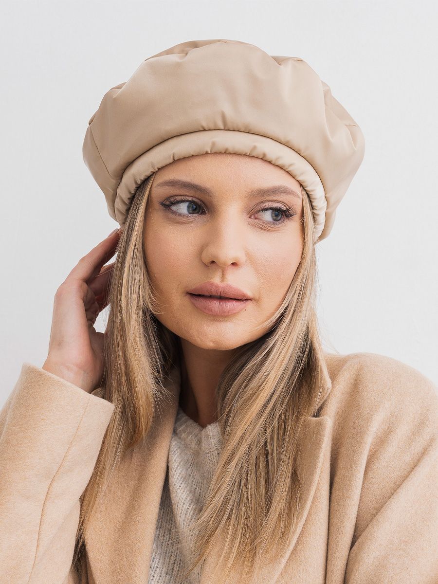 Эмили берет облегченный плащевка шик на тр.п. бежевый