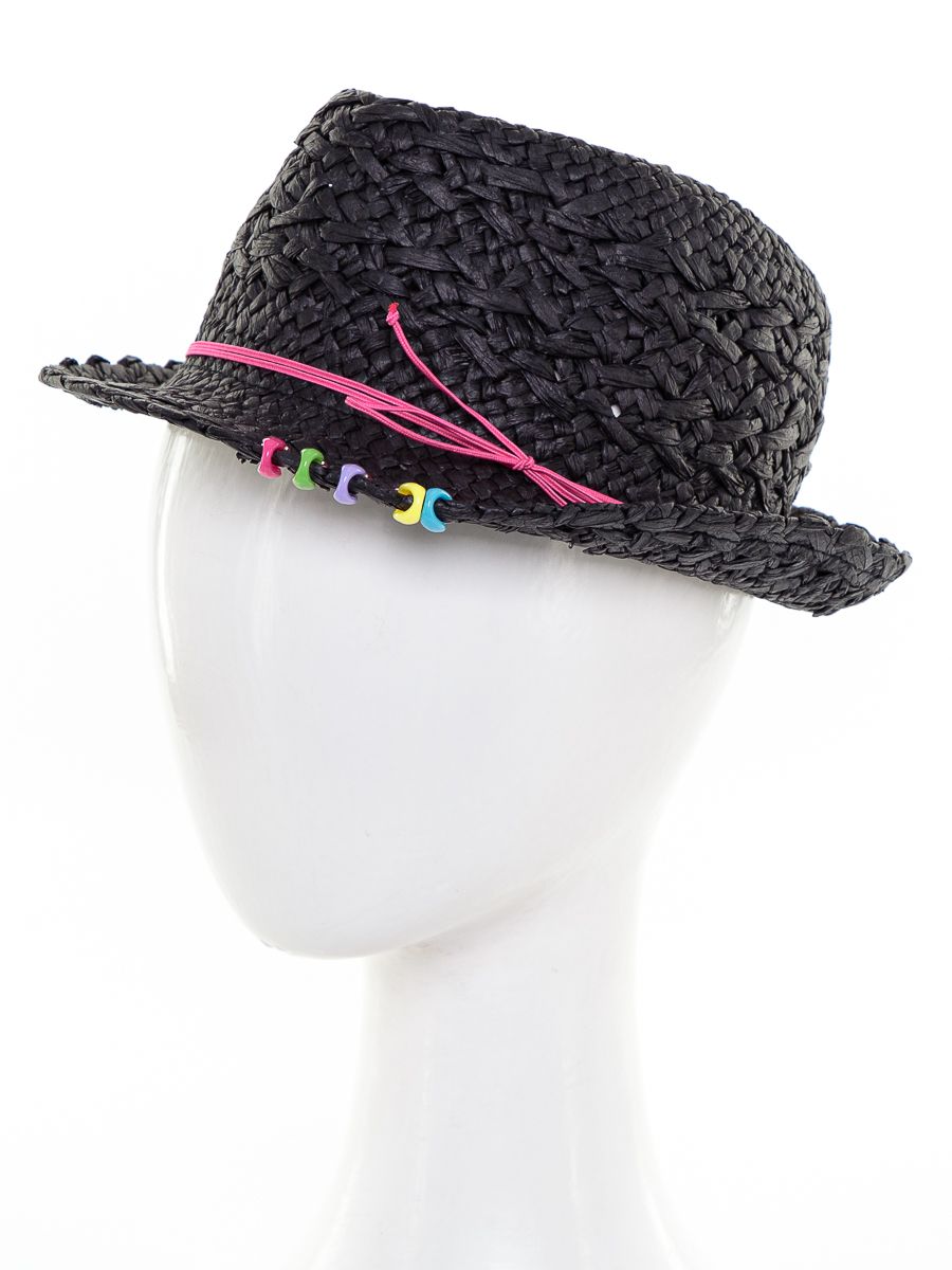 Кайли магия шляпа федора солома черный р-р 52-53