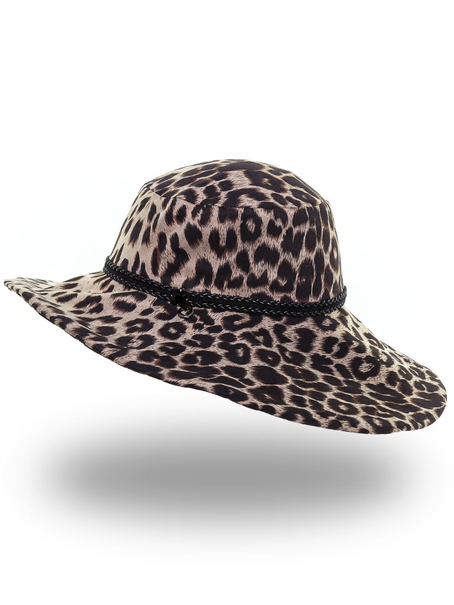 Грейси шляпа трикотаж леопард на тр.п. песочный