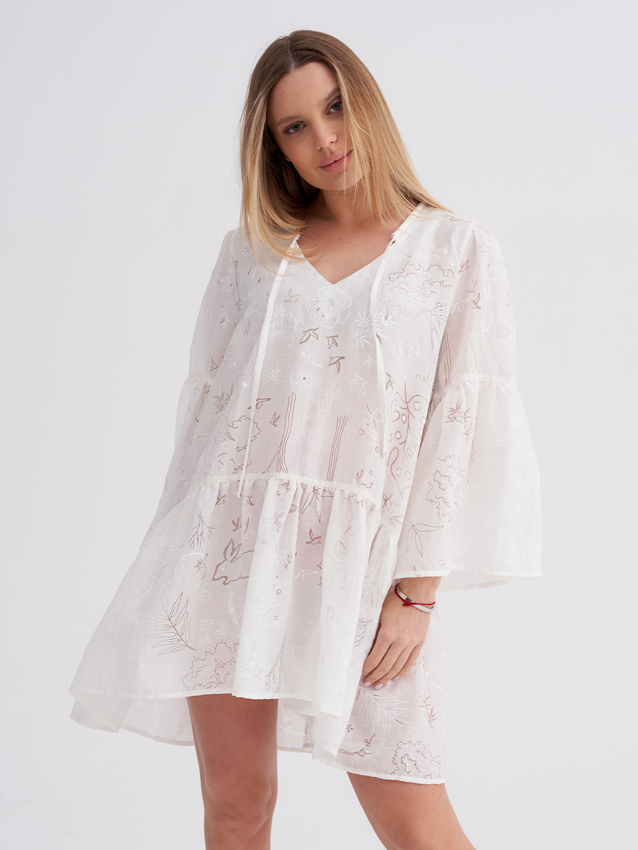 Джессика туника вискоза ECOVERO белый р-р L