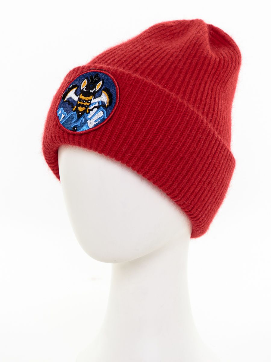 Летучая мышь шеврон kids шапочка ФР вязка на фл.п. алый р-р 53-55