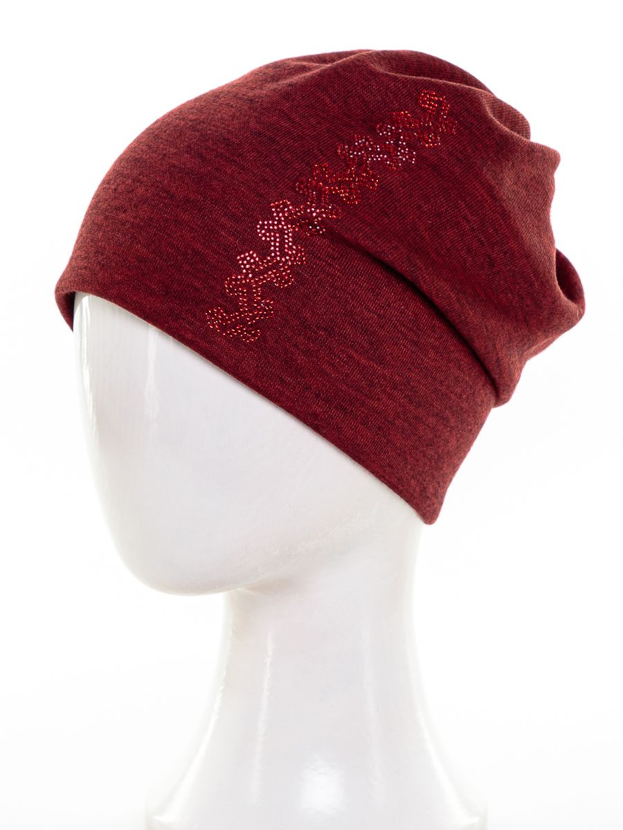 Дельта шапка 011 трикотаж К3 на фл.п. красный меланж