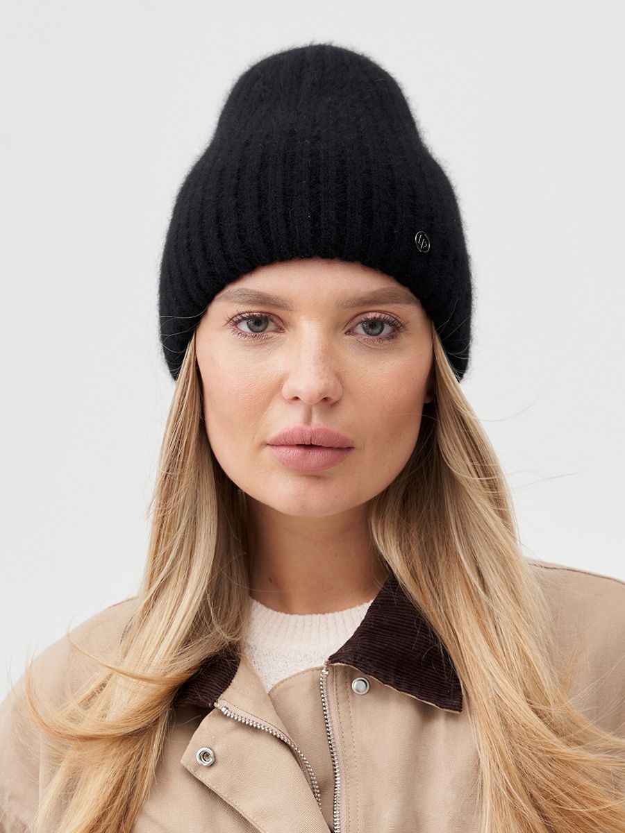 Луна шапка енот черный