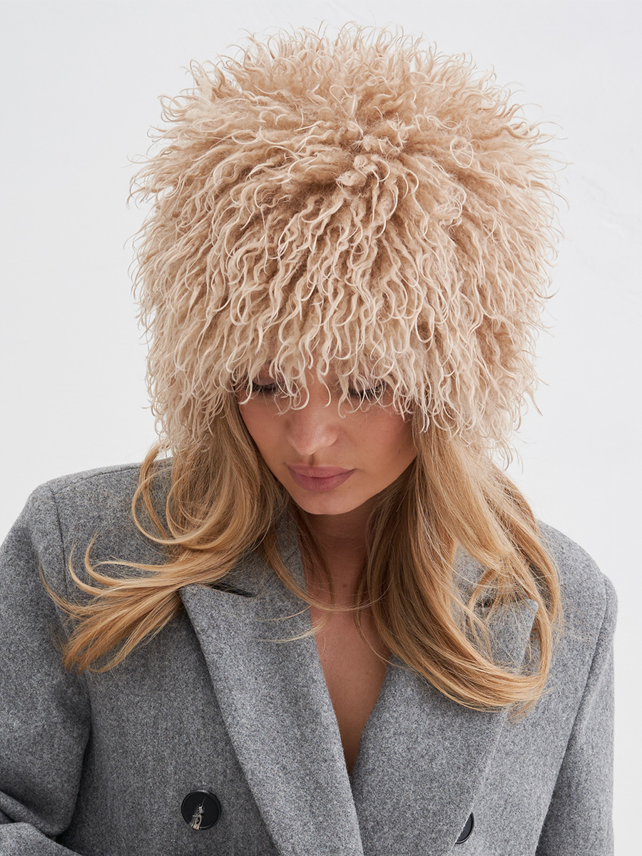 Люси кубанка экомех козлик на фл.п. бежевый