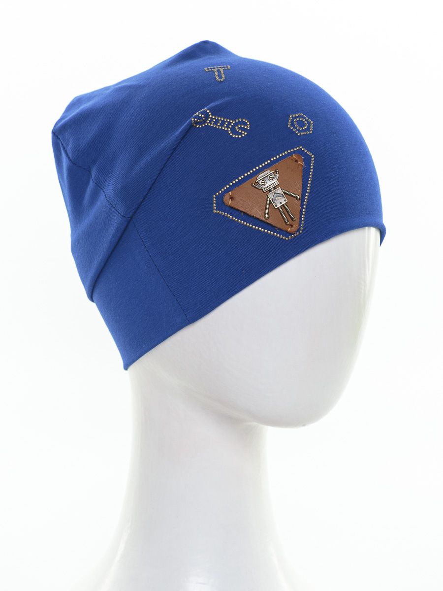 Робот шапочка Д1008 трикотаж Д1 васильковый р-р 52-53