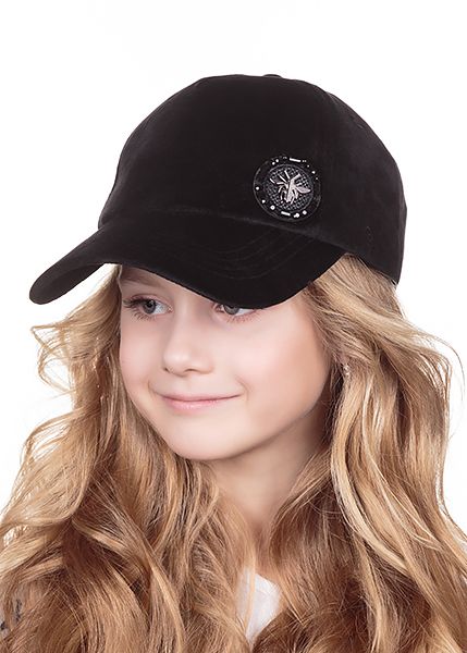 Шеврон муха металл бейсболка велюр черный р-р 53-54