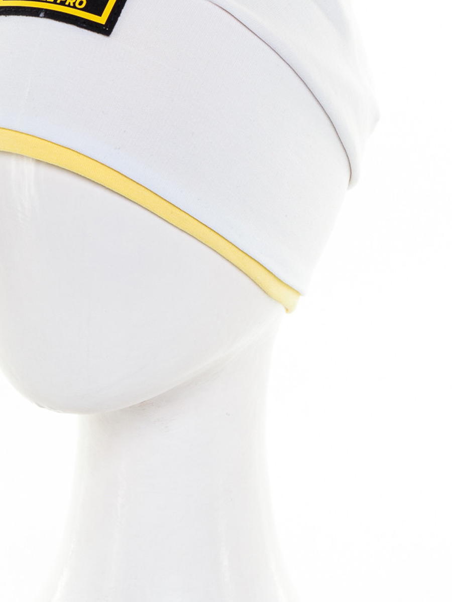 NOT FOR шапочка Д1013 футер белый + лимонный р-р 50-51