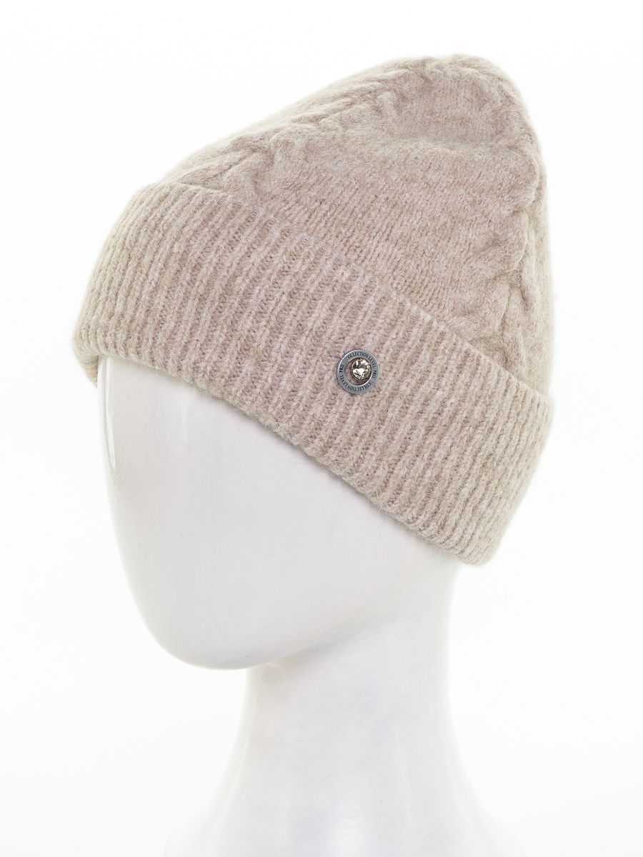 Сиена шапка вязка альпака на фл.п. бежевый светлый