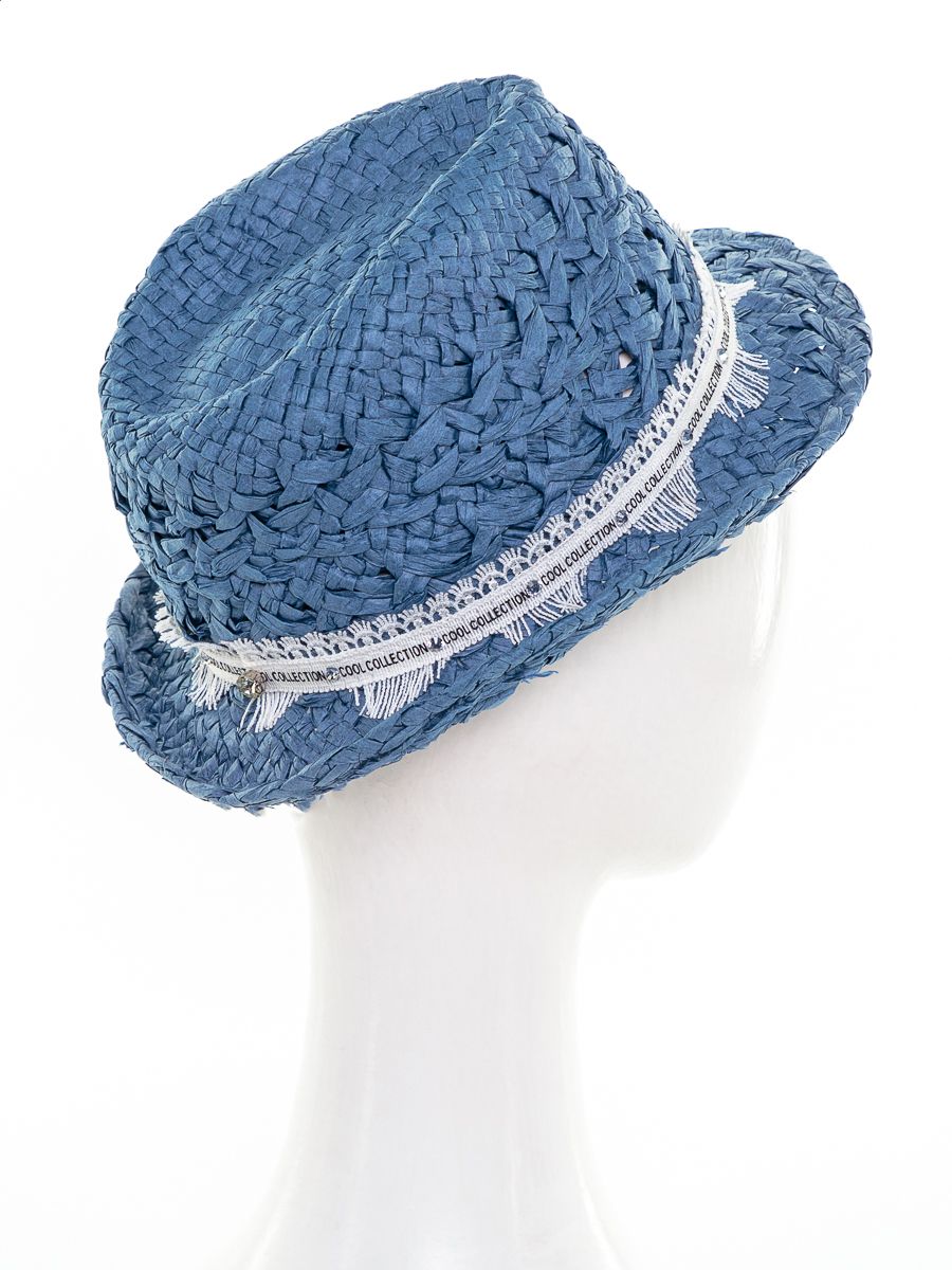 Кайли тесьма collection шляпа федора солома джинсовый р-р 52-53