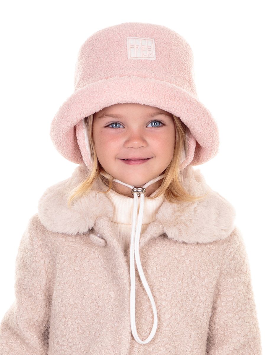 Кира FREE шеврон VIP шляпка с ушками трикотаж барашек синтепон на тр.п. белый р-р 50-51