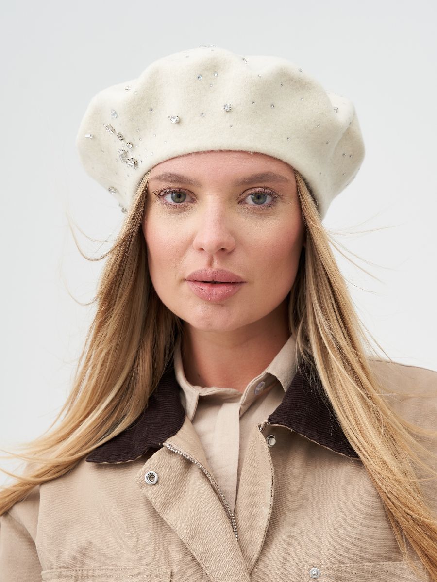 Галатея берет молочный 000452 р-р 56-57