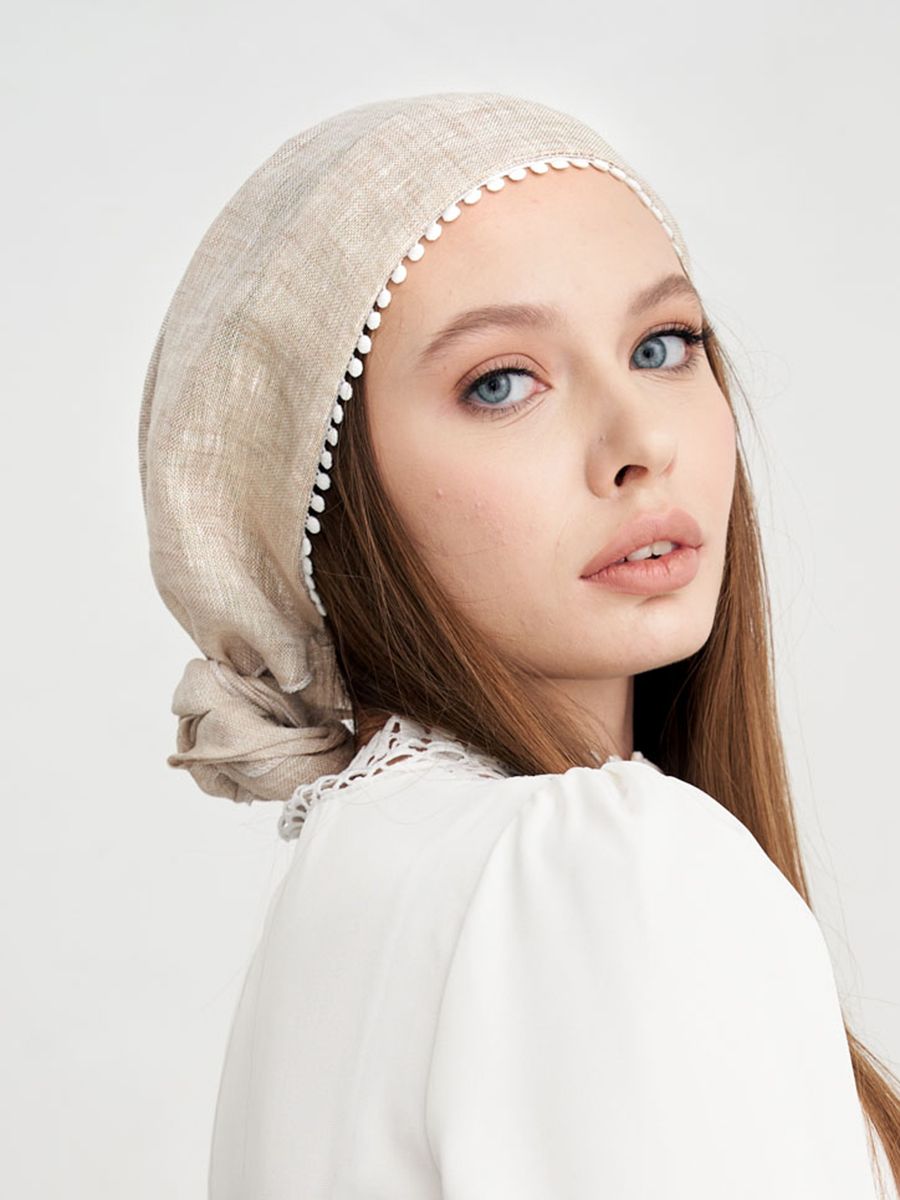 Василиса бандана лен солома солнечная