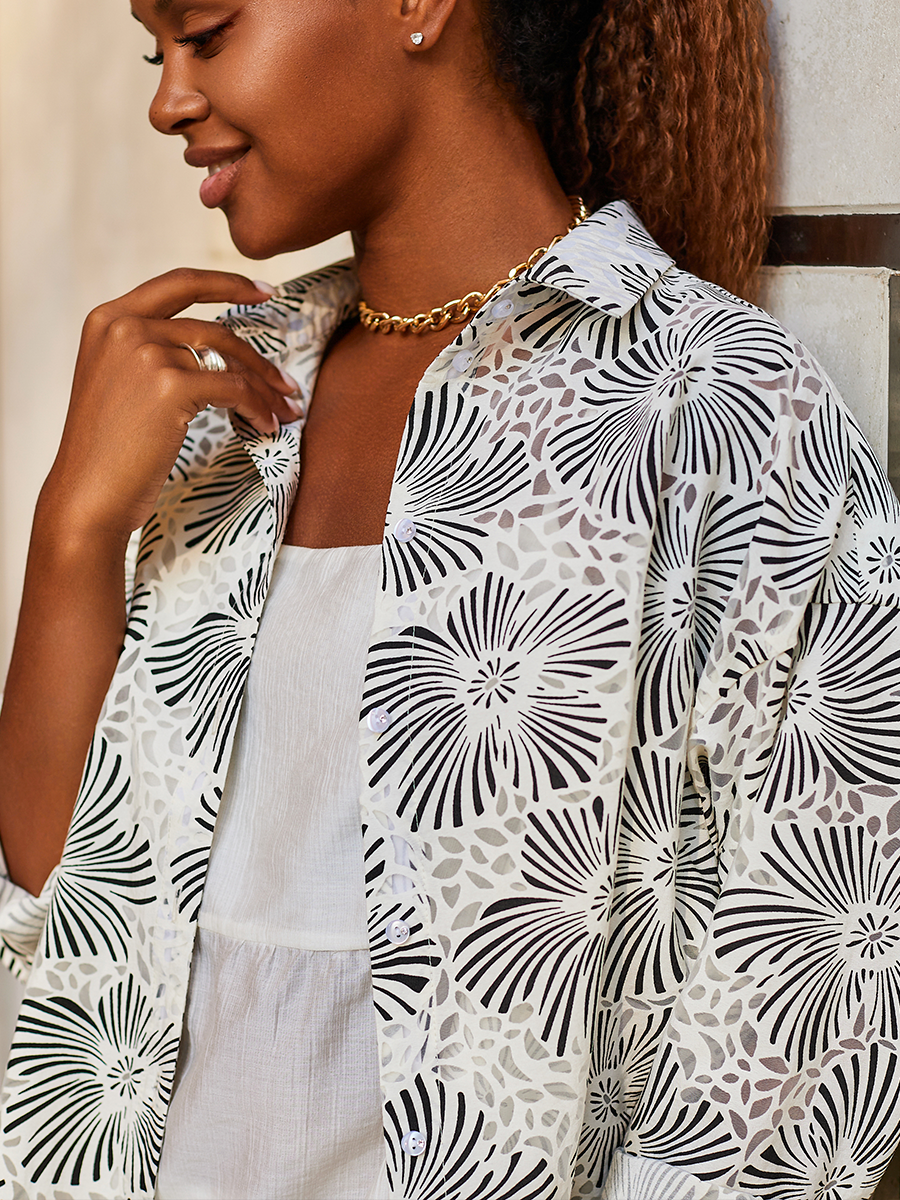 Каприя рубашка вискоза Мелания молочный р-р M