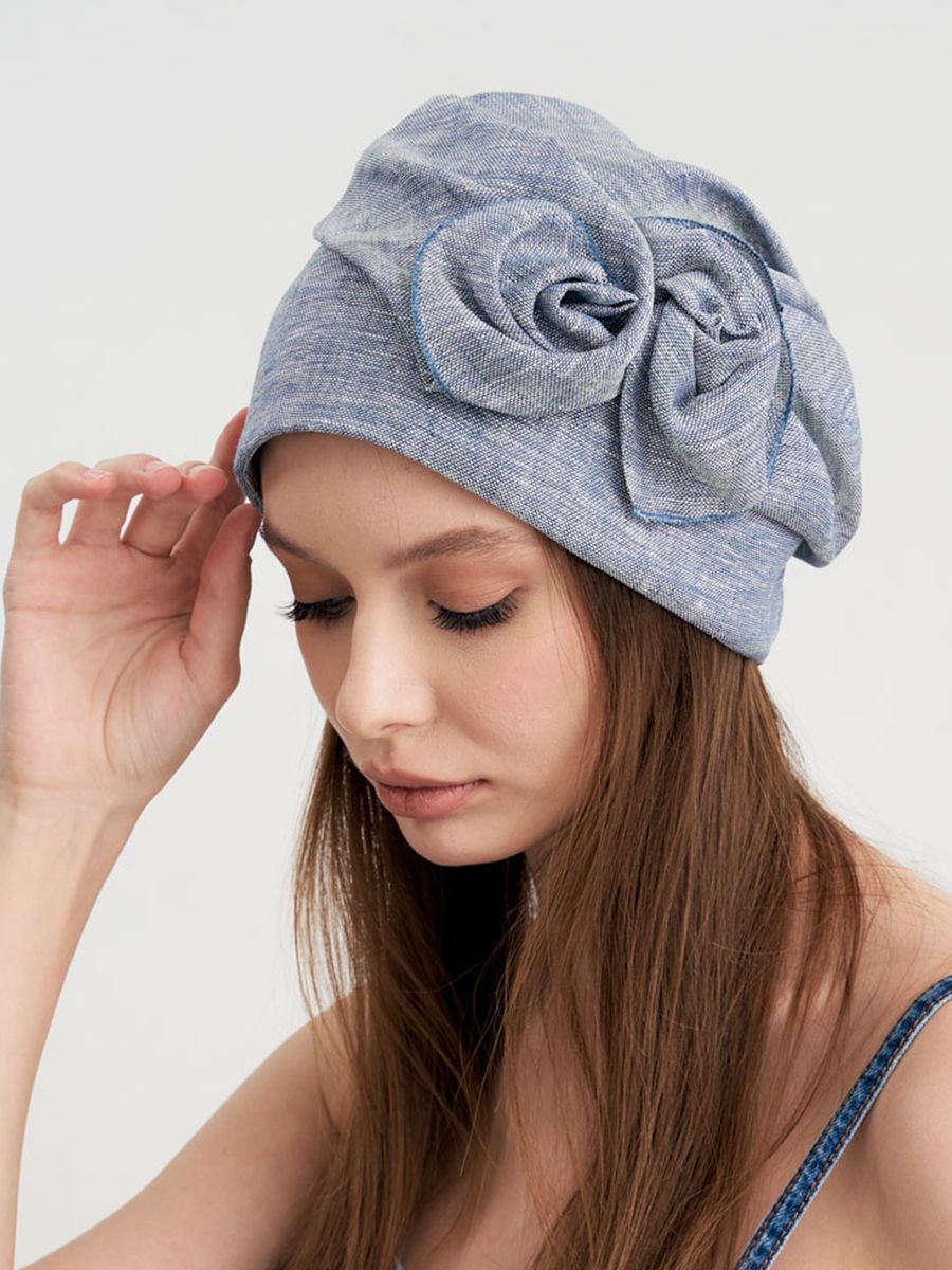 Гортензия бандана лен синий речной