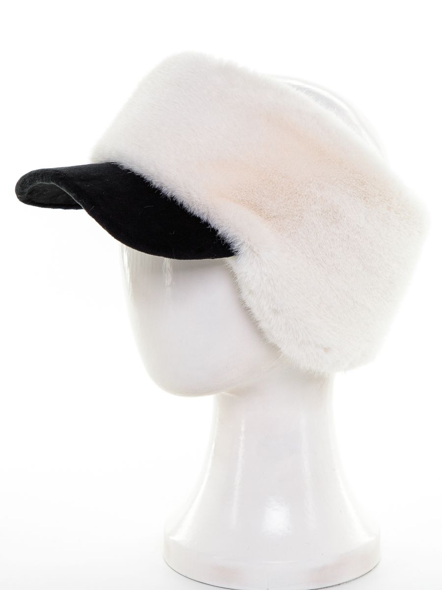 Кристи LevelPro бирка повязка с козырьком экомех ласка белый + велюр черный