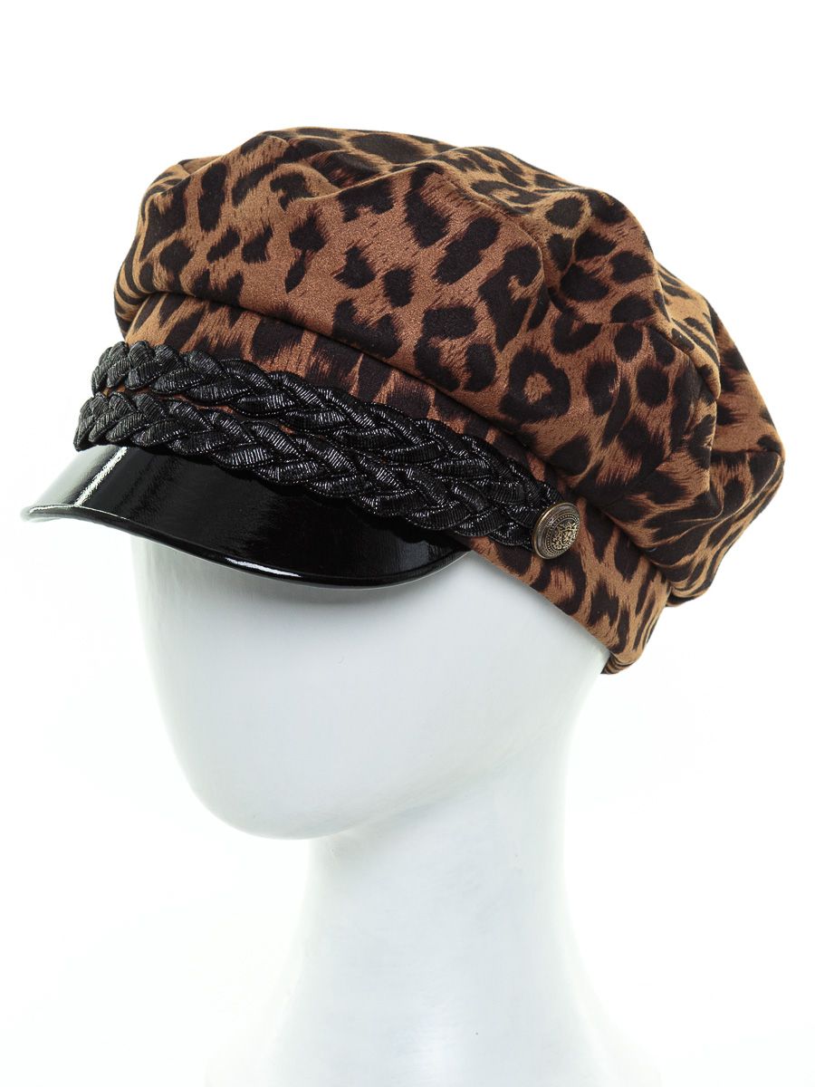 Афина кепка трикотаж леопард на тр.п. бронзовый