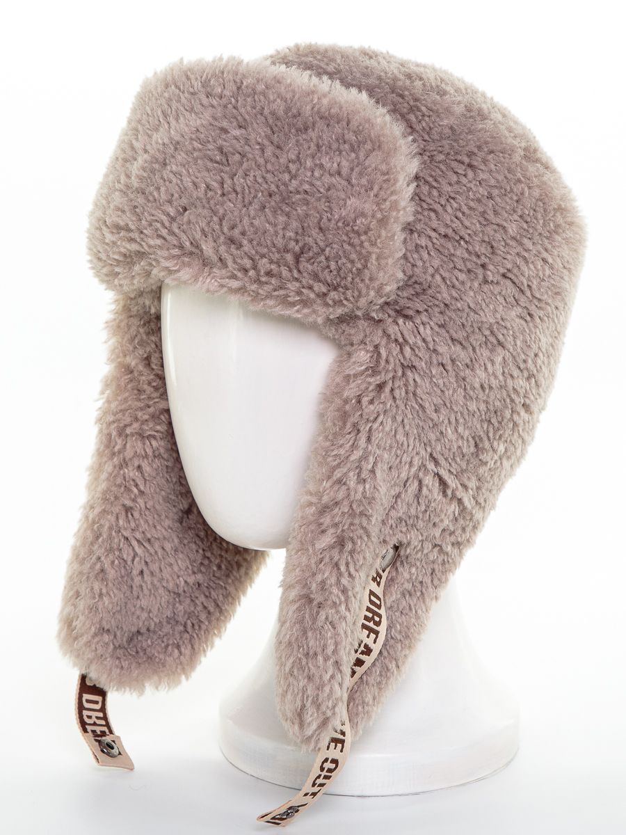 Руна ушанка экомех альпака на фл.п. пепельный