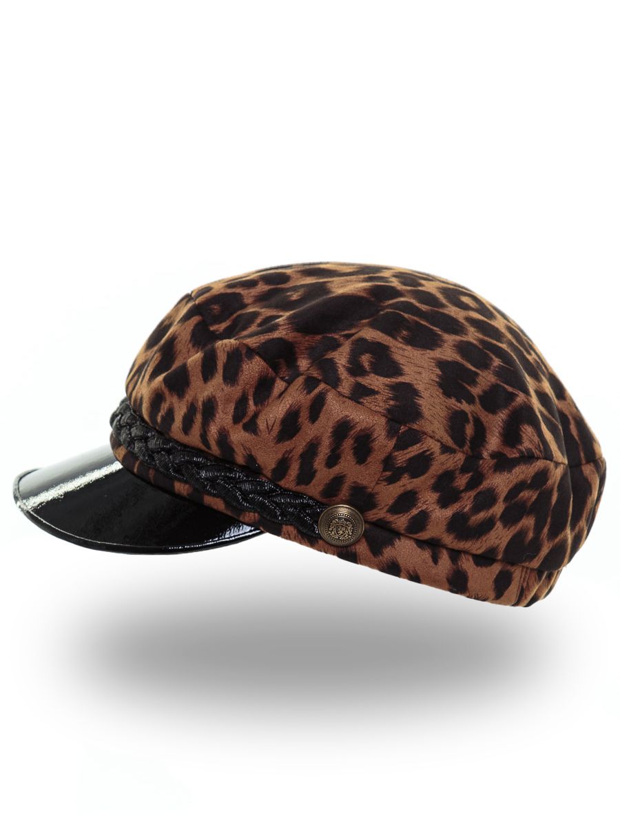 Фрэнка тесьма кепка трикотаж леопард на тр.п. бронзовый