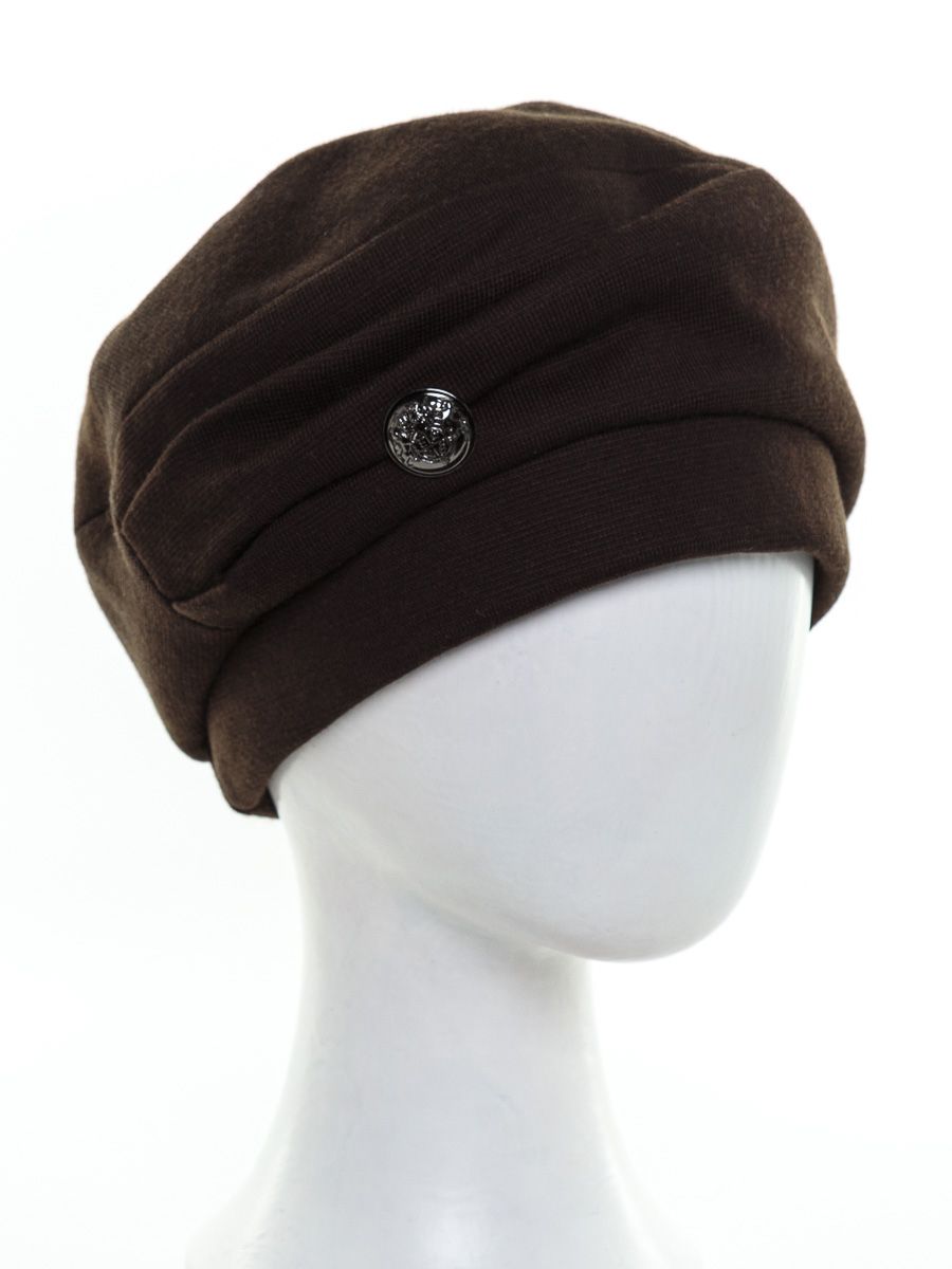 Фаина берет трикотаж Б1 на тр.п. коричневый темный