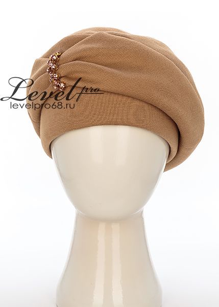 Бьянка берет трикотаж Б1 на фл.п. бежевый