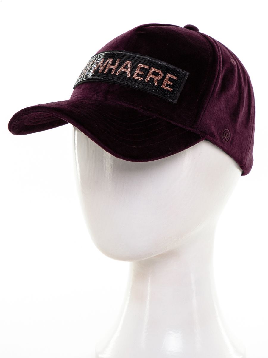 SF бейсболка велюр сливовый