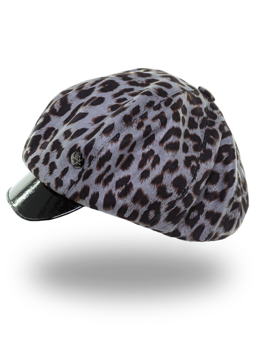 Версаль кепка трикотаж леопард на тр.п. дымчатый