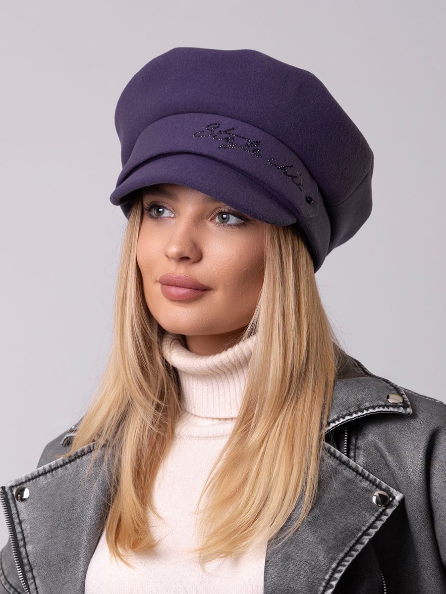 Афина стиль шик кепка кашемир на фл.п. фиолетовый