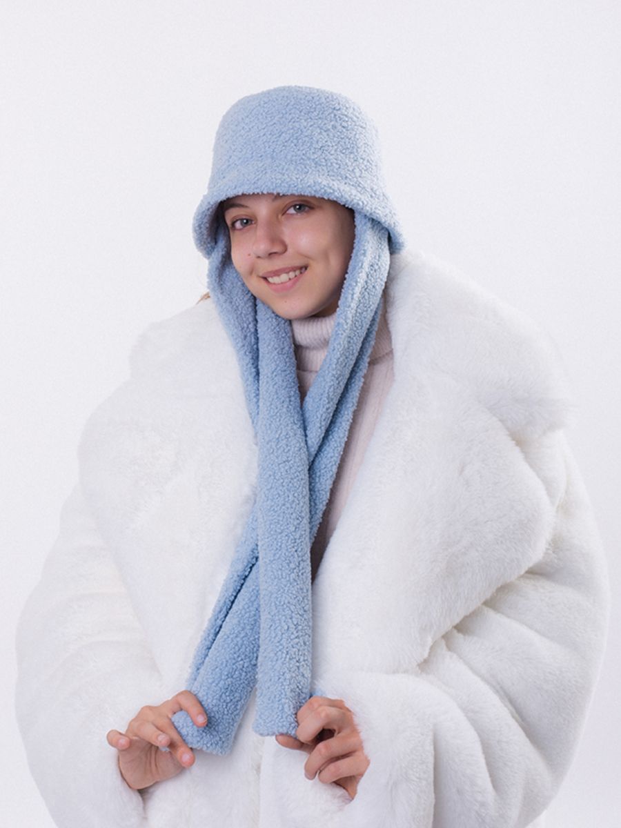 Лесли kids панама трикотаж барашек голубой р-р 54-55