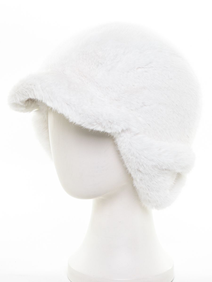 Римма ушанка экомех Ласка на фл.п. белый жемчуг