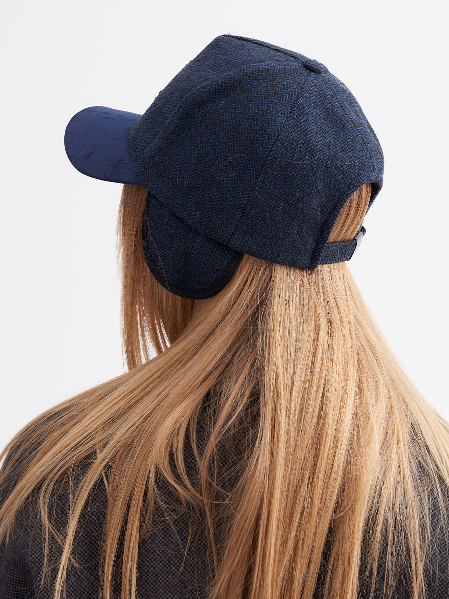 LP штрих бейсболка 005/у твид елка на фл.п. арабская ночь + экозамша синий темный