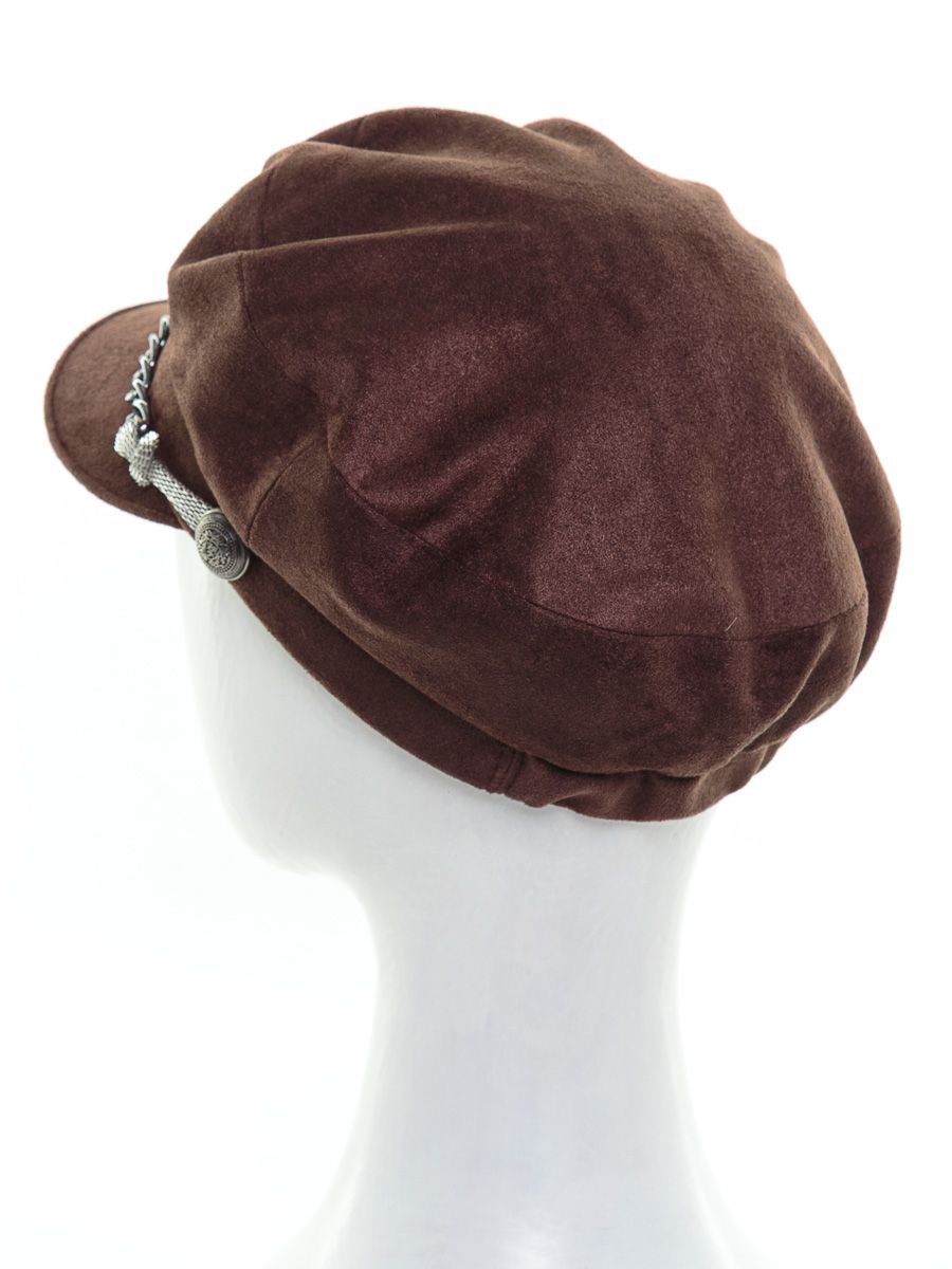 Фрэнка кепка искусственная замша на тр.п. коричневый