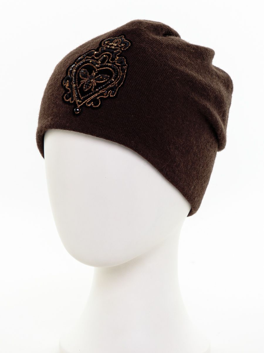 Шеврон Севиль шапка 020/1 трикотаж К2 на фл.п. коричневый темный
