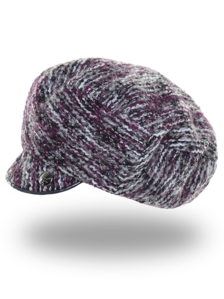 Мира кепка шерсть букле петелька крупная на тр.п. сиреневый