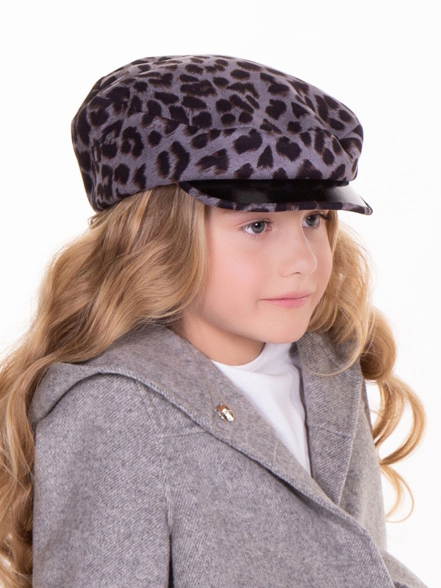 Винтаж LP кепка трикотаж леопард на тр.п. бронзовый р-р 52-53