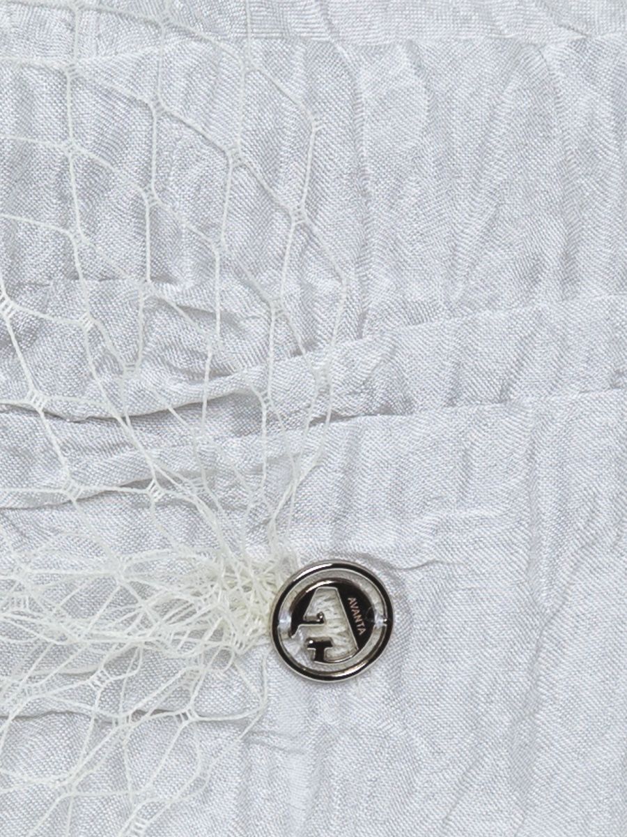 EVELIN кепка лен крэш белый