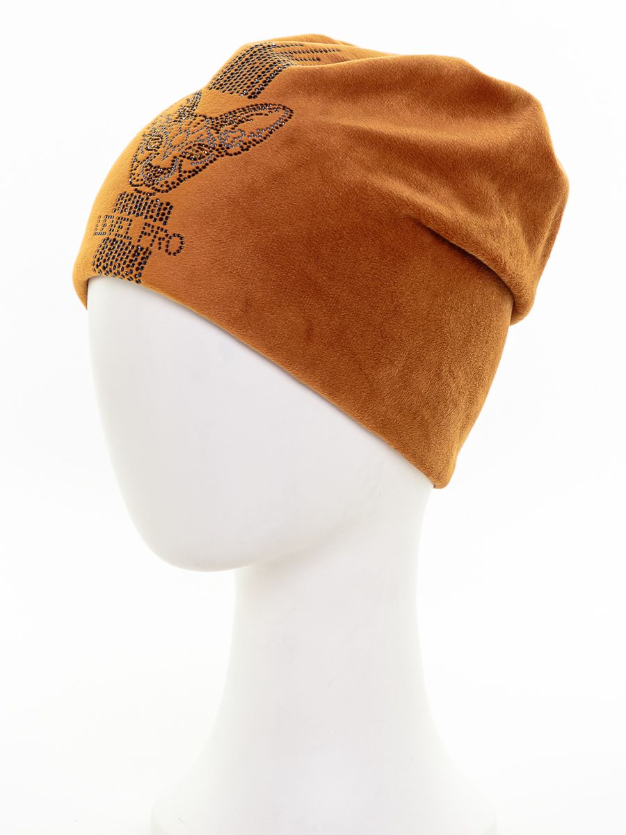 Сфинкс шапочка 020/1 велюр на фл.п. рыжий р-р 54-55