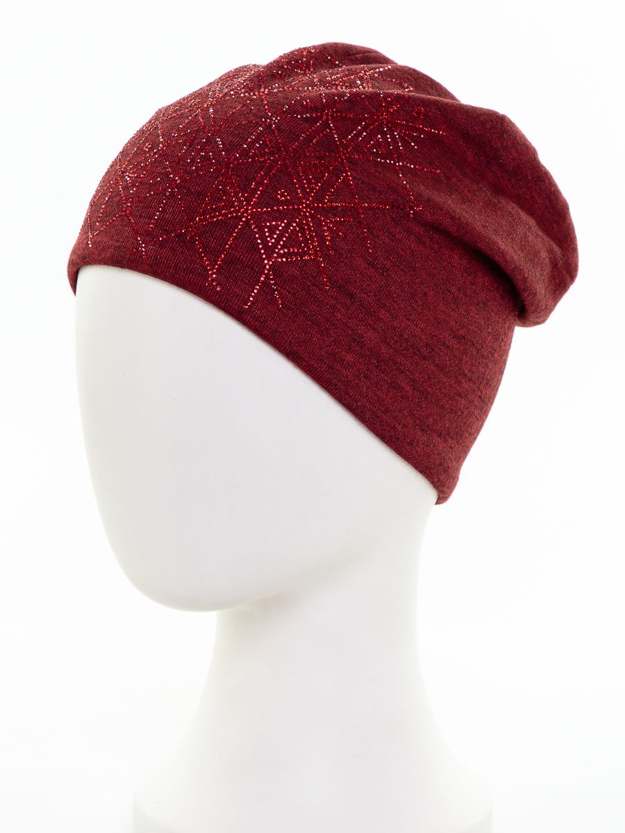 Артель шапка 004 трикотаж К3 на тр.п. красный меланж