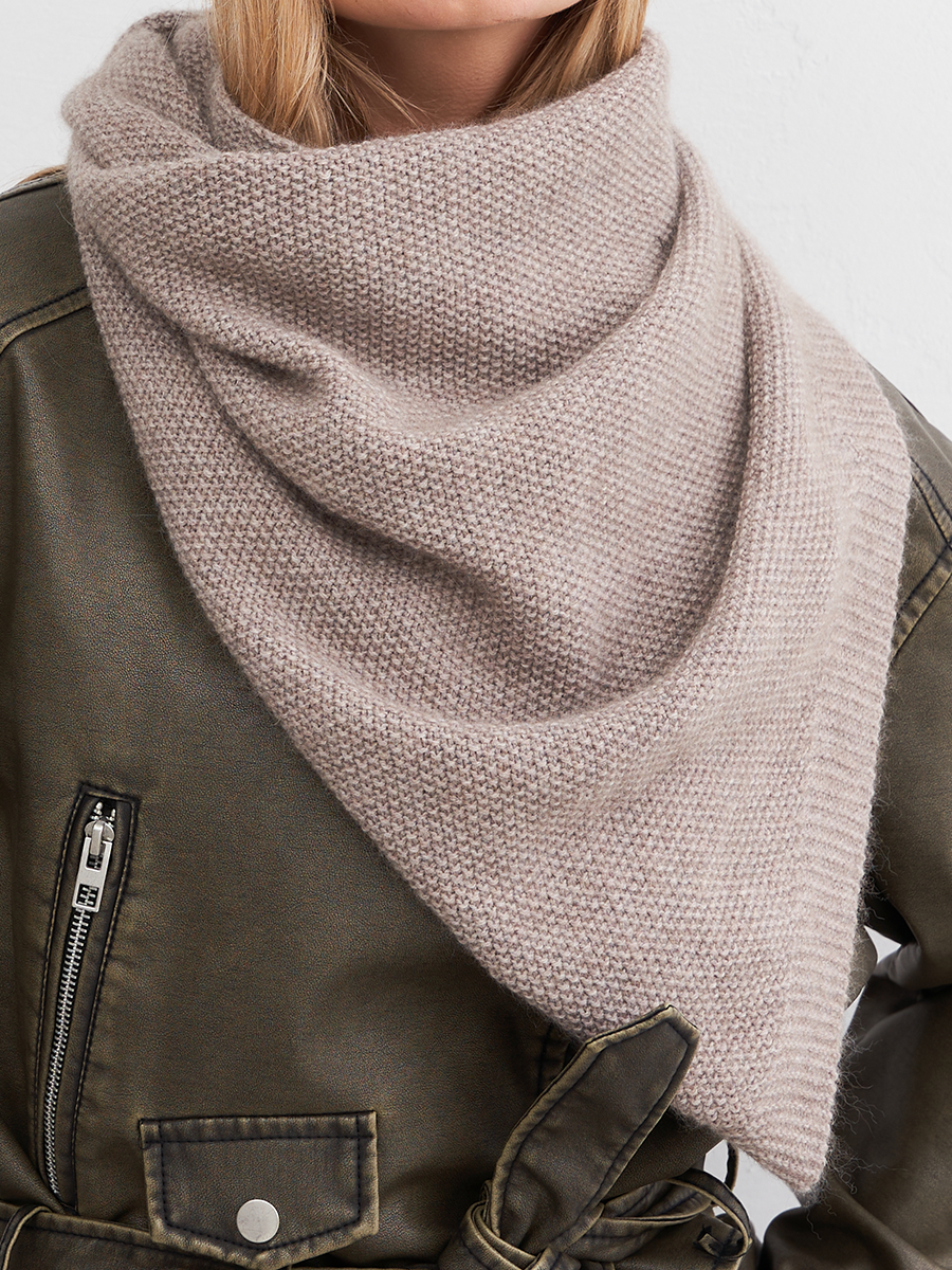 Меган косынка енот бежевый темный