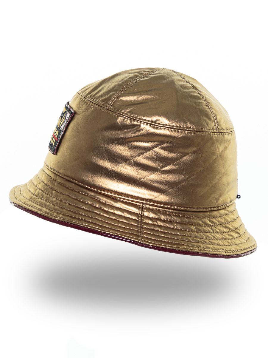 Лиза шеврон енот Never VIP панама термостежка на тр.п. золото + эколак вишневый р-р 52-53