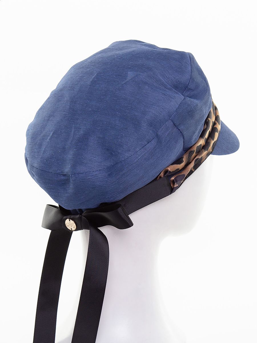 LEONA кепка лен милано синий