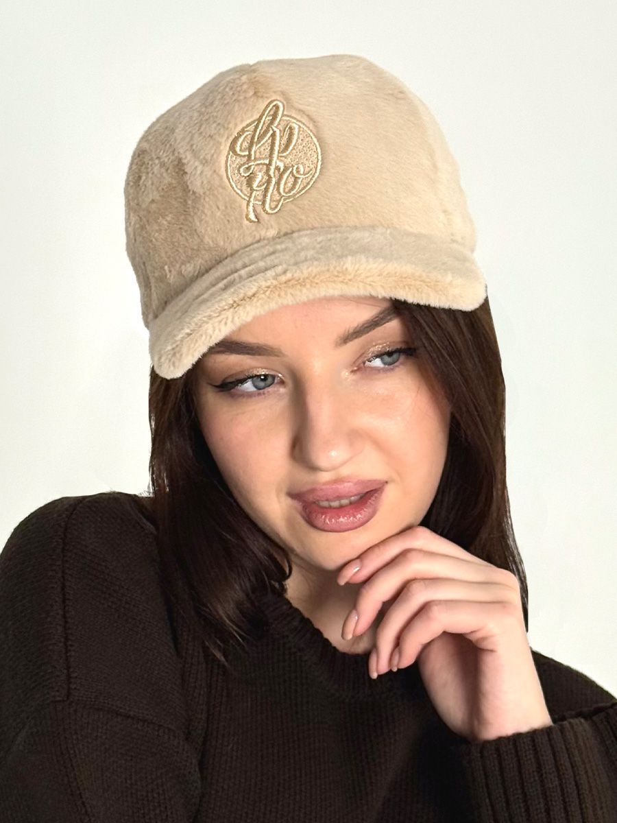 Одри бейсболка 005/у экомех пума на фл.п. бежевый + экокожа бежевый