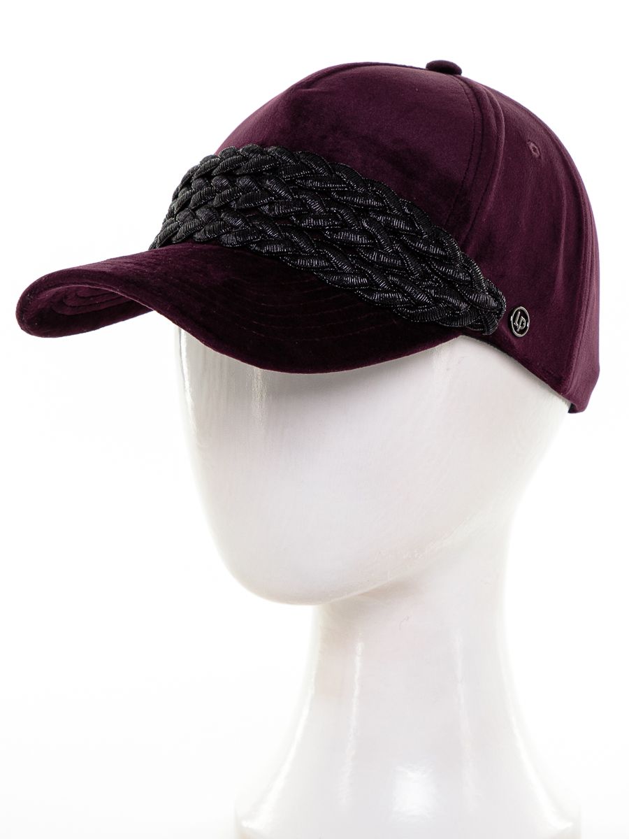 Тесьма косичка бейсболка велюр сливовый