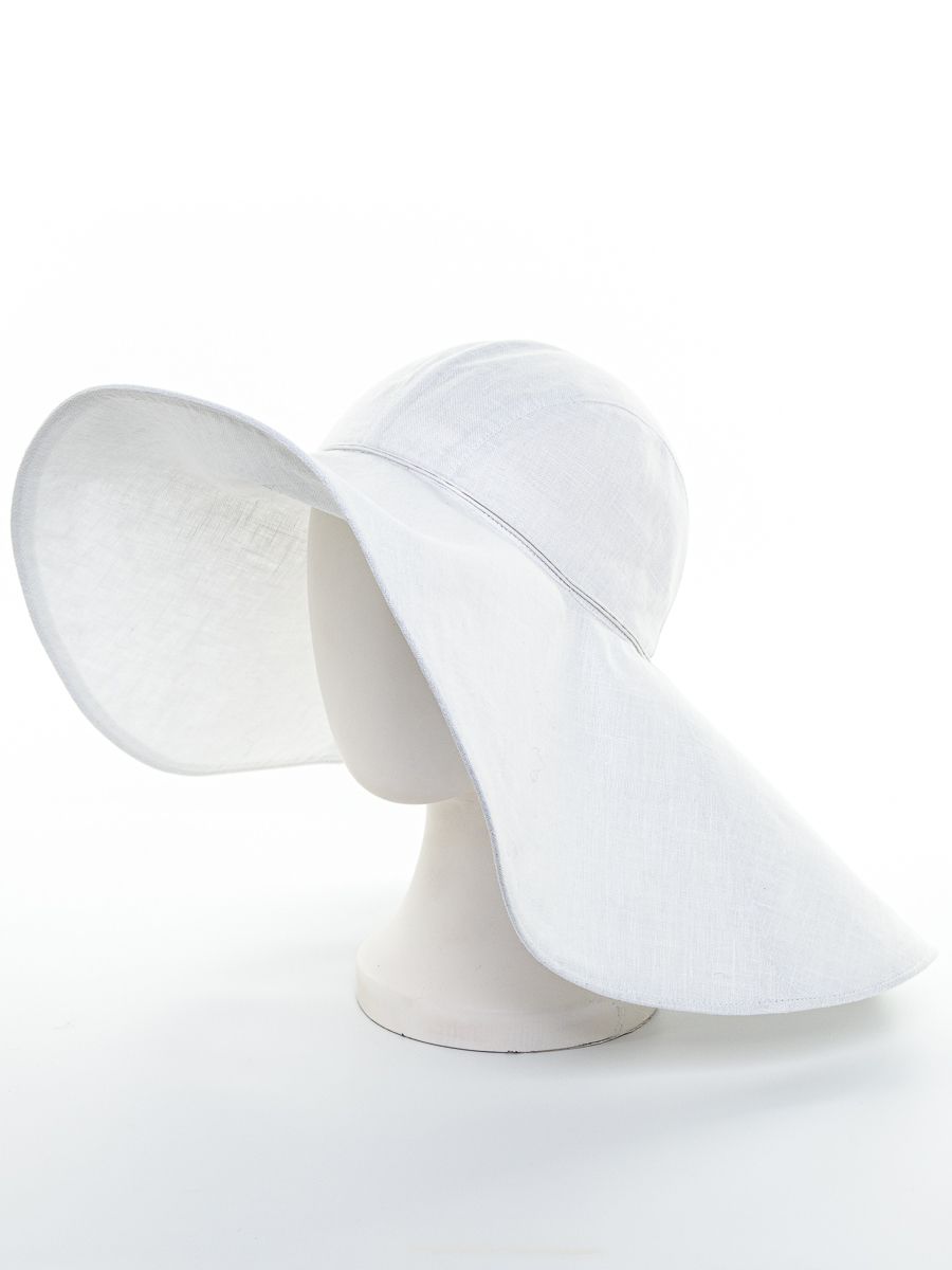 LP макси шляпа лен белый